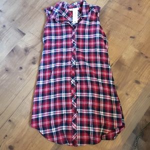 Sans Souchi plaid dress